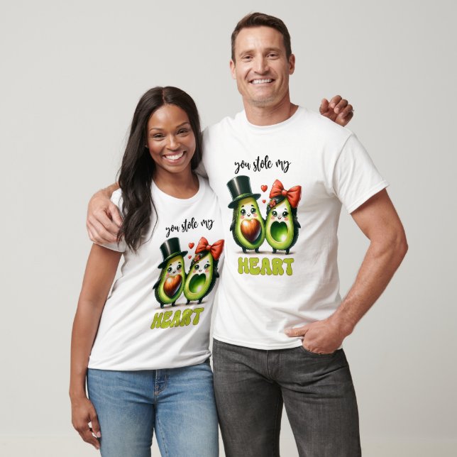Punny avocado Sie gestohlen Mein Herz Valentine T-Shirt (Unisex)