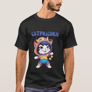 Punny Catpricorn Katzenliebhaber Steinbock Zeichen T-Shirt