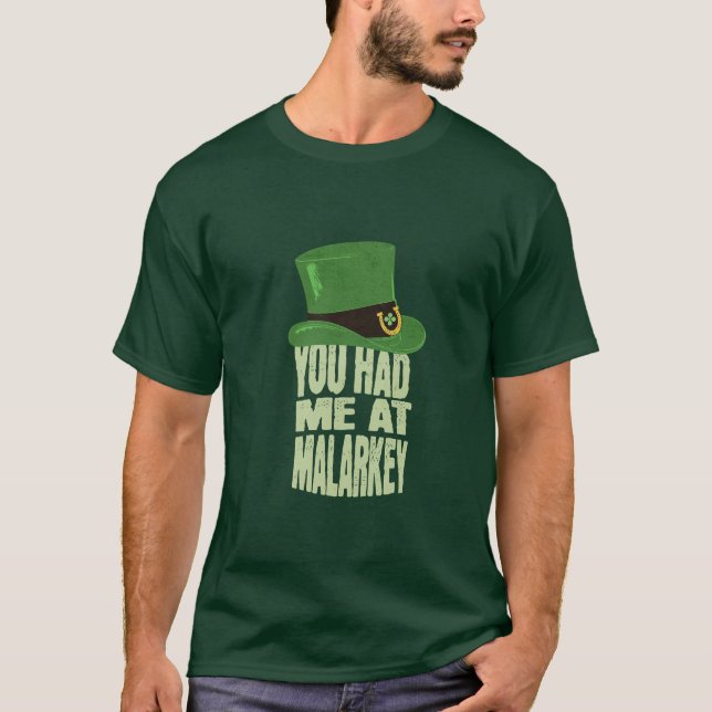 Punny Malarkey St. Patrick's Day T-Shirt (Vorderseite)