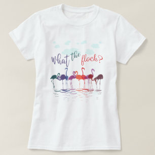 Punny What's Flock Flamingos T-Shirt