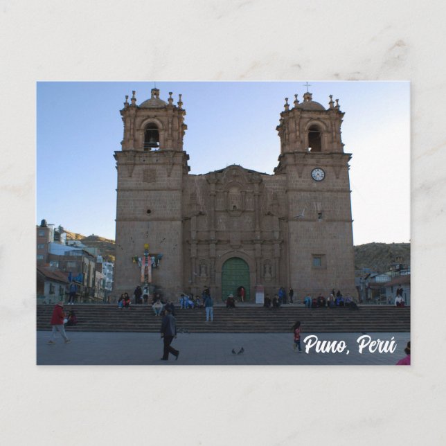 Puno, Perú, Puno Cathedral  Postkarte (Vorderseite)