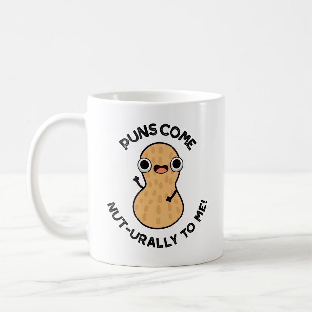 Puns Come Nut urally To Me Funny Nut Pun Kaffeetasse (Links)