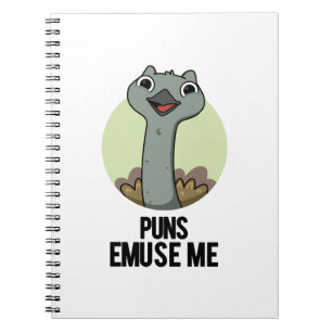 Puns Emuse Me Funny Emu Pun Notizblock