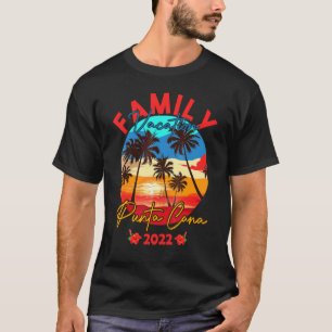 Punta Cana 2022 Dominikanische Urlaubssammelfamili T-Shirt