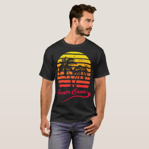 Punta Cana 80er tropischer Sonnenuntergang T-Shirt