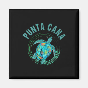 Punta Cana Beach Design Meeresschildkröte Illustra Magnet