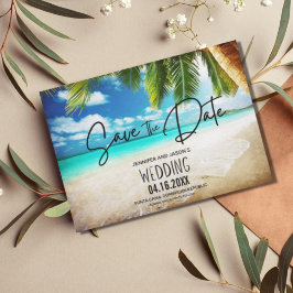 Punta Cana Beach Hochzeit in Urlaubsort Foto Save The Date