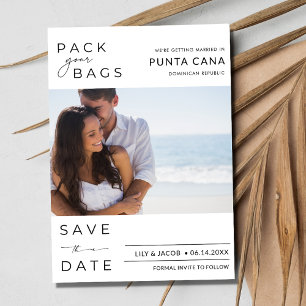 Punta Cana Beach Hochzeit in Urlaubsort Save the D Save The Date