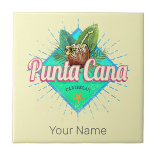 Punta Cana Caribbean Dominikanische Republik Retro Fliese