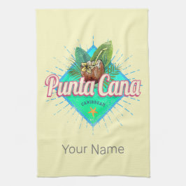 Punta Cana Caribbean Dominikanische Republik Retro Geschirrtuch