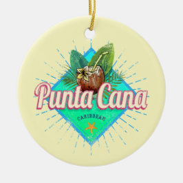 Punta Cana Caribbean Dominikanische Republik Retro Keramik Ornament