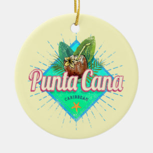 Punta Cana Caribbean Dominikanische Republik Retro Keramik Ornament