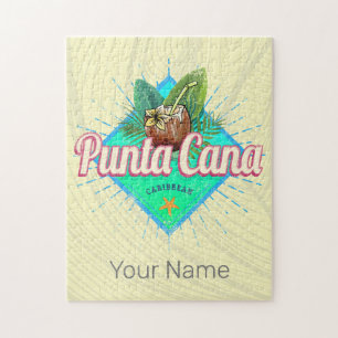 Punta Cana Caribbean Dominikanische Republik Retro Puzzle