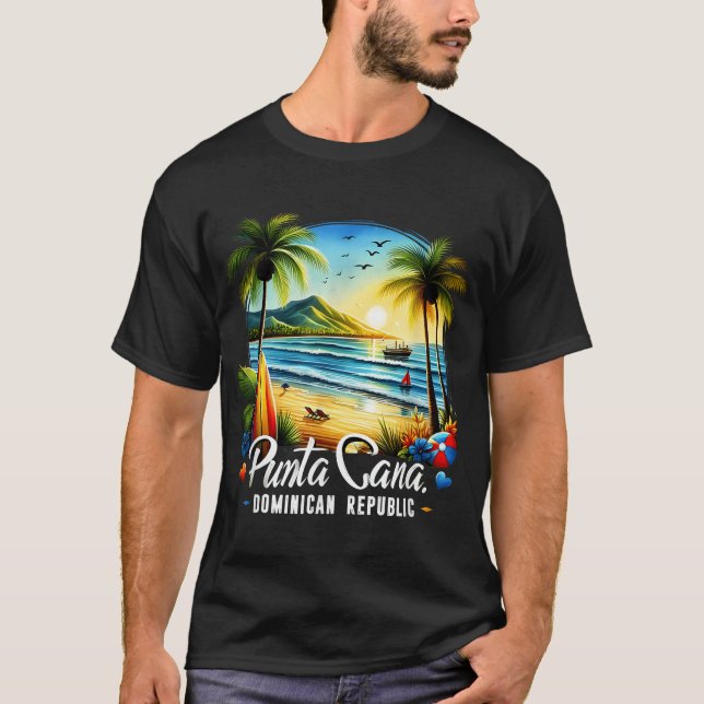 Punta Cana Dominican Beach Vacation Family  T-Shirt (Vorderseite)