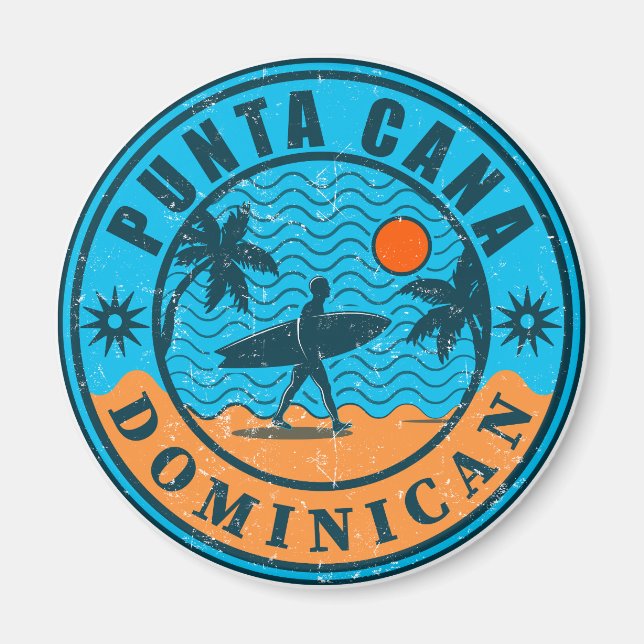 Punta Cana Dominican - Familienurlaub Vintager 60e Magnet (Vorne)