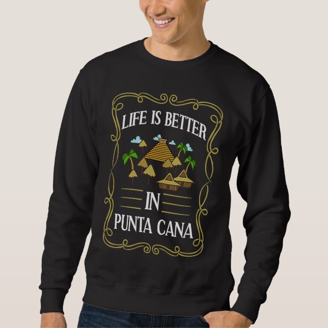 Punta Cana Dominican Republic City Skyline Travel Sweatshirt (Vorderseite)