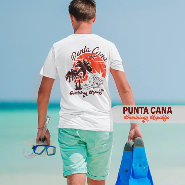 Punta Cana Dominican Retro Sunset Souvenir 60er T-Shirt (Von Creator hochgeladen)