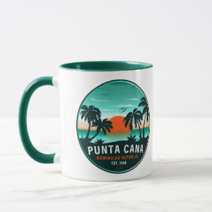 Punta Cana Dominican Retro Sunset Souvenir 60er Tasse