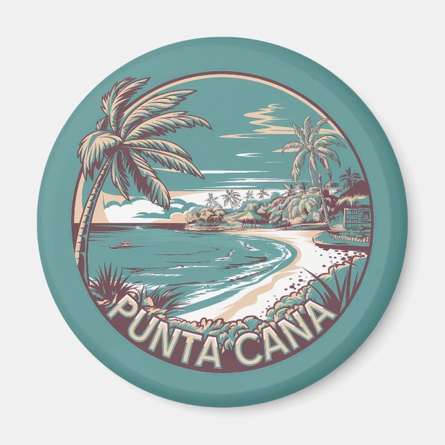 Punta Cana Dominikanische Republik Abzeichen für K Magnet (Vorne)