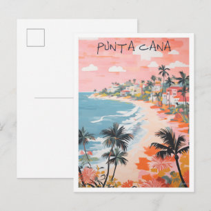 Punta Cana Dominikanische Republik Kunst Reise Postkarte