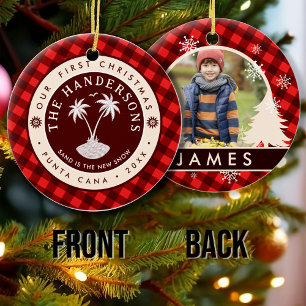 Punta Cana Dominikanische Republik Palme Tree Souv Keramik Ornament