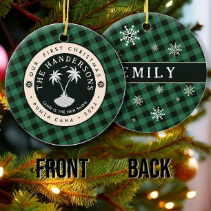 Punta Cana Dominikanische Republik Palme Tree Souv Keramik Ornament