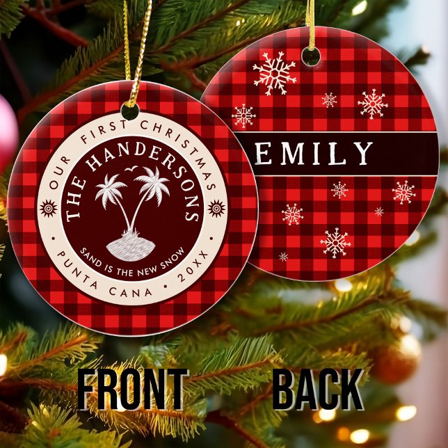 Punta Cana Dominikanische Republik Palme Tree Souv Keramik Ornament (Von Creator hochgeladen)