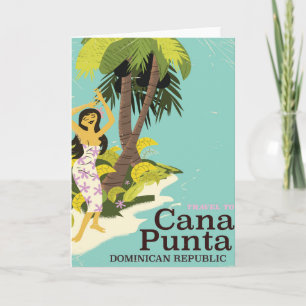 Punta Cana Dominikanische Republik-Reiseplakat Feiertagskarte