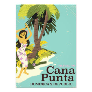 Punta Cana Dominikanische Republik Reiseplakat Fotodruck