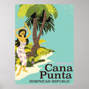 Punta Cana Dominikanische Republik Reiseplakat Poster