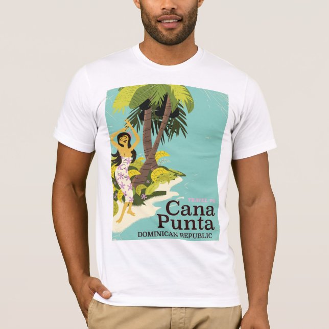 Punta Cana Dominikanische Republik Reiseplakat T-Shirt (Vorderseite)