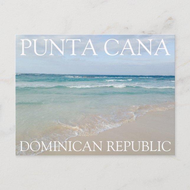 Punta Cana, Dominikanische Republik Relaxing Beach Postkarte (Vorderseite)
