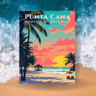 Punta Cana Dominikanische Republik Retro-Strand Re Postkarte