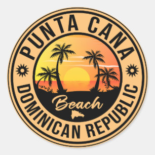 Punta Cana Dominikanische Republik Runder Aufkleber