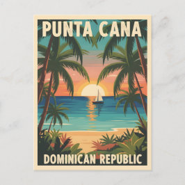 Punta Cana Dominikanische Republik Tropischer Sonn Postkarte