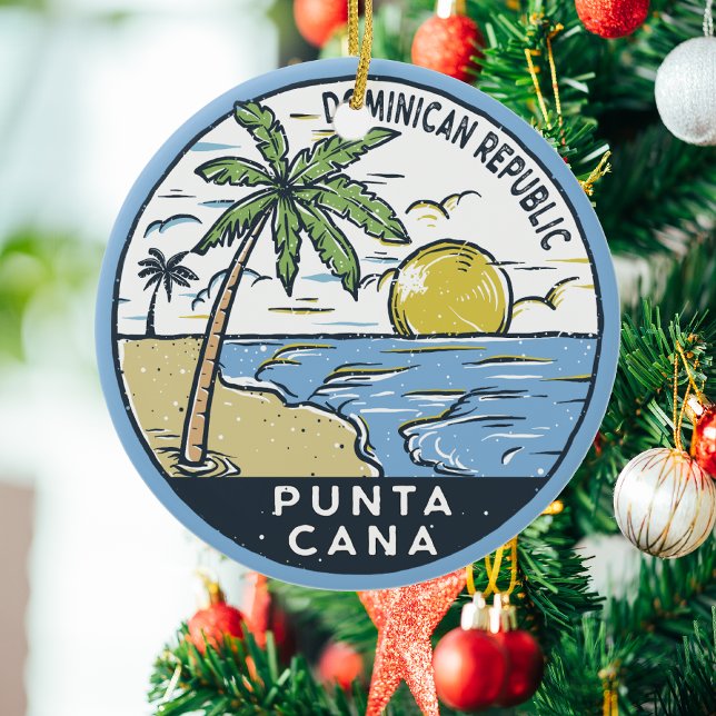Punta Cana Dominikanische Republik Vintag Keramik Ornament (Von Creator hochgeladen)