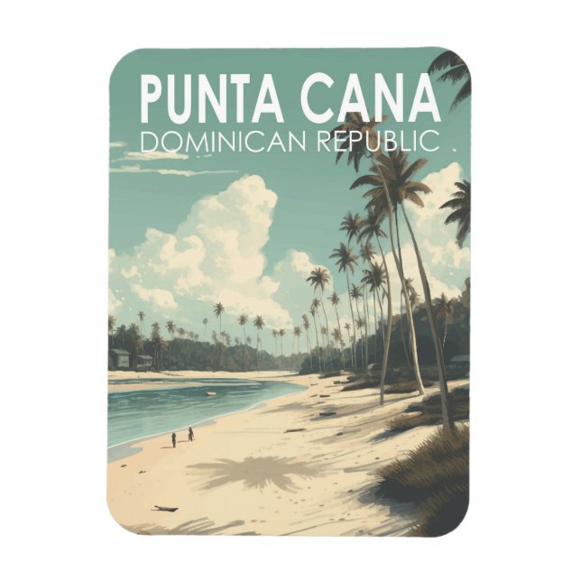 Punta Cana Dominikanische Republik Vintag Magnet (Vertikal)