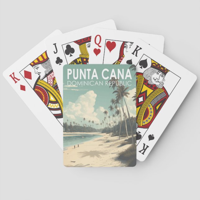 Punta Cana Dominikanische Republik Vintag Spielkarten (Rückseite)