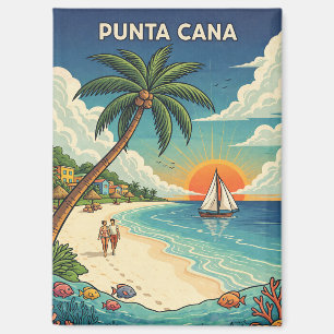Punta Cana Dominikanische Republik Vintage Reise Magnet