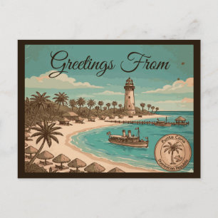 Punta Cana Dominikanische Republik Vintage-Reise Postkarte