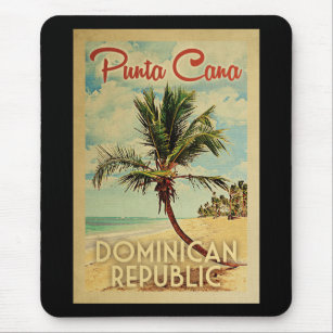 Punta Cana Dominikanische Republik Vintage Travel Mousepad