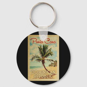 Punta Cana Dominikanische Republik Vintage Travel Schlüsselanhänger