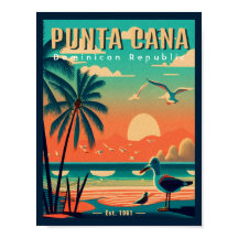 Punta Cana DR. Retro Flamingos Souvenir 1950er