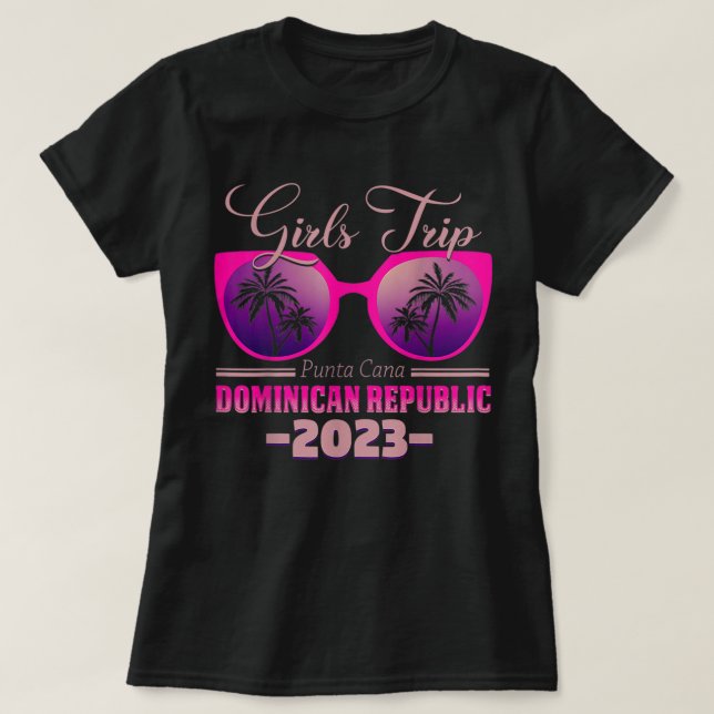 Punta Cana Girls Trip 2023 Dominikanische Republik T-Shirt (Design vorne)