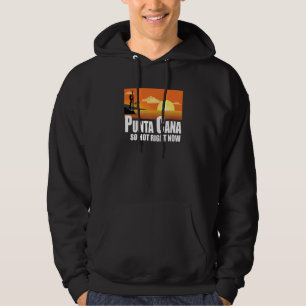 Punta Cana ist jetzt so heiß Retro-Reise Strandurl Hoodie