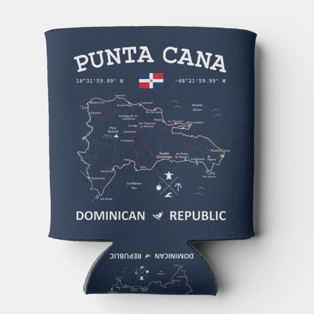 Punta Cana Karte Dosenkühler (Rückseite)