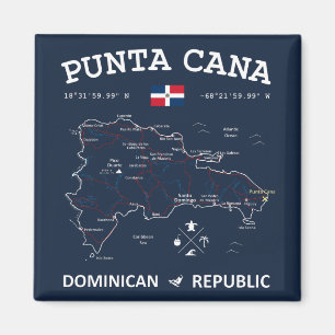 Punta Cana Karte Magnet