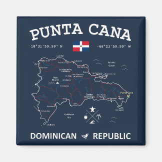 Punta Cana Karte Magnet