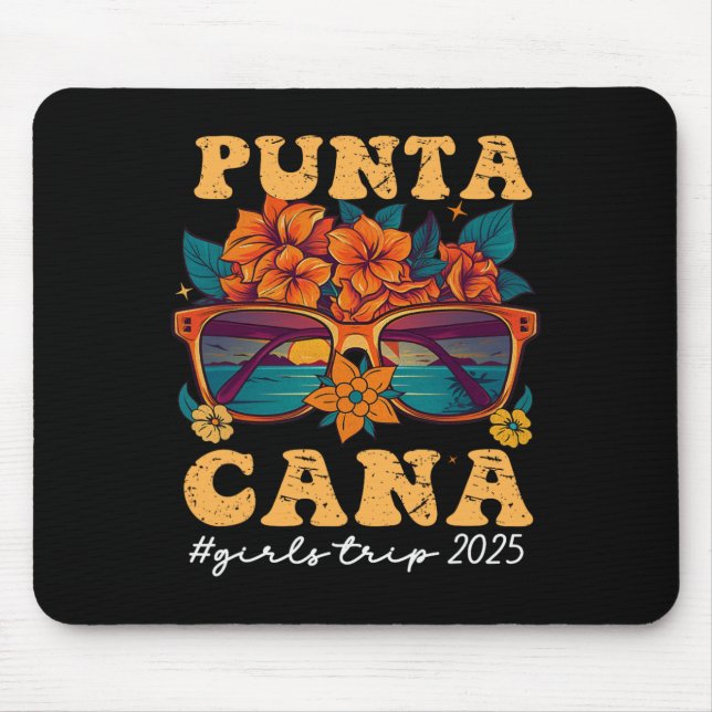 Punta Cana Mädchen-Trip 2025 passendes Gruppenurla Mousepad (Vorne)