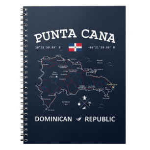 Punta Cana Map Notizblock
